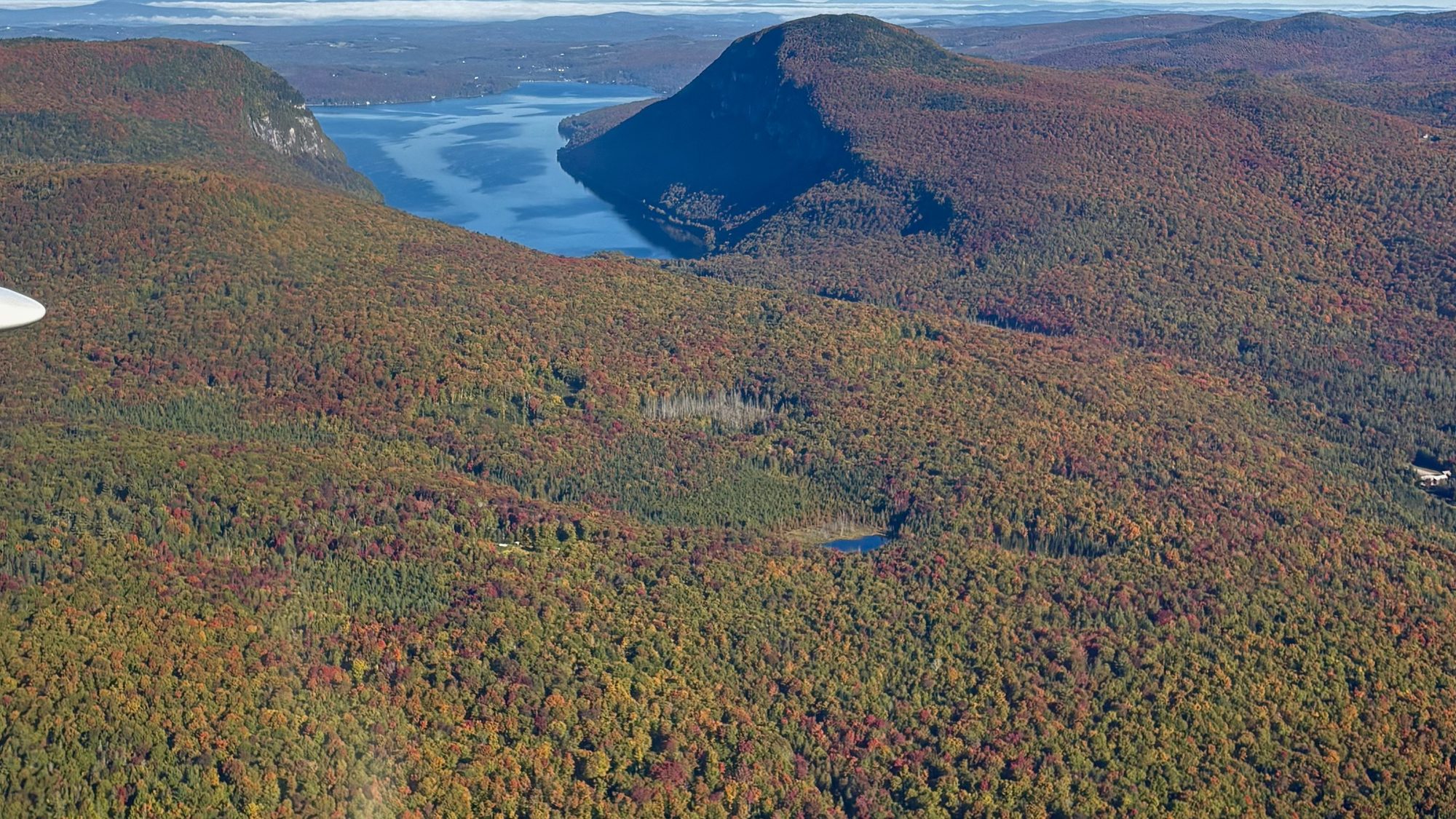 Aerial view of Vermont from the cockpit