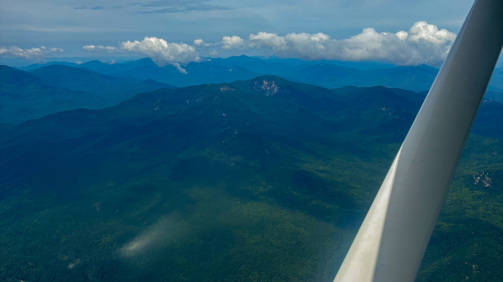 Aerial view of Vermont from the cockpit