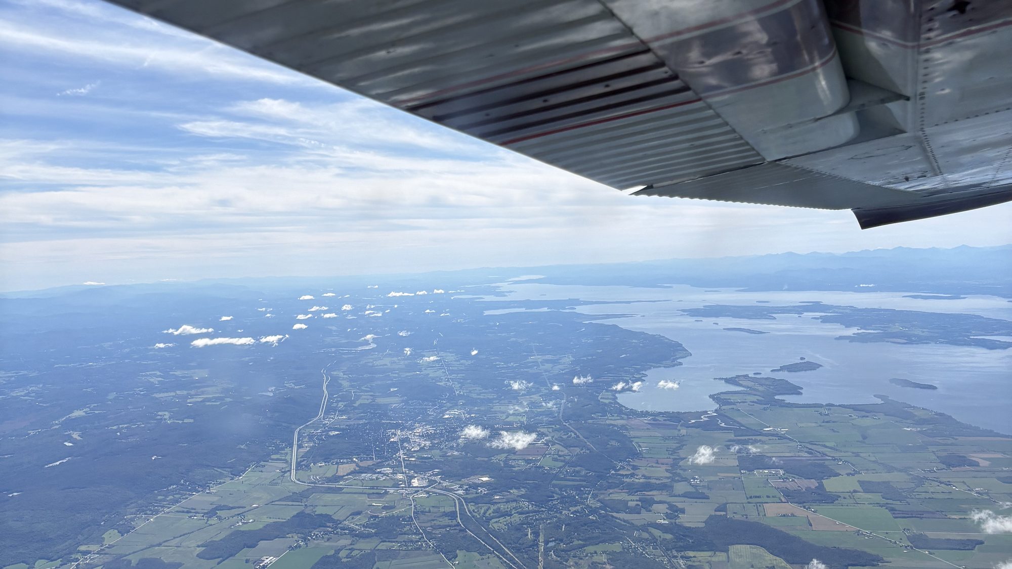 Aerial view of Vermont from the cockpit