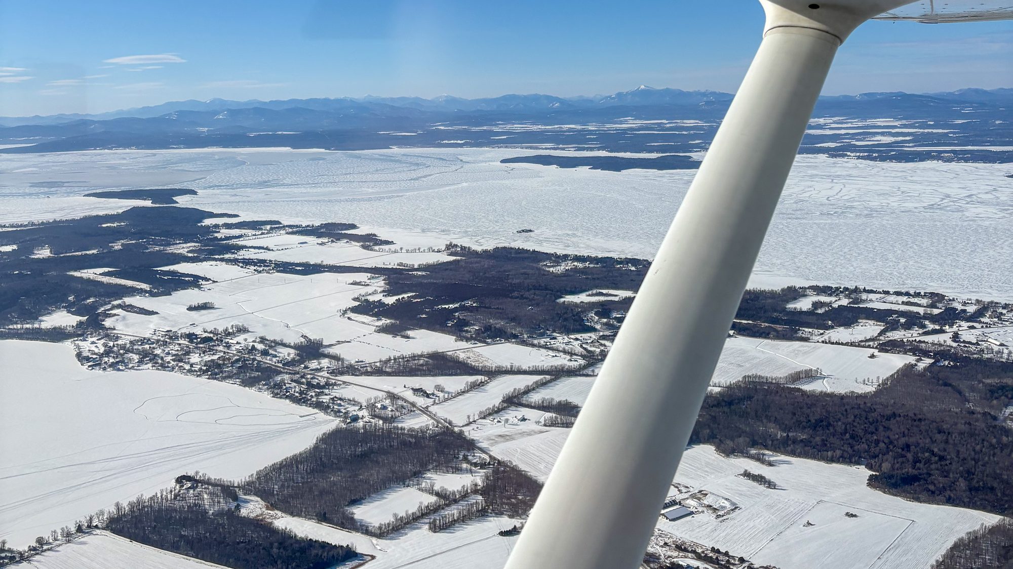 Aerial view of Vermont from the cockpit