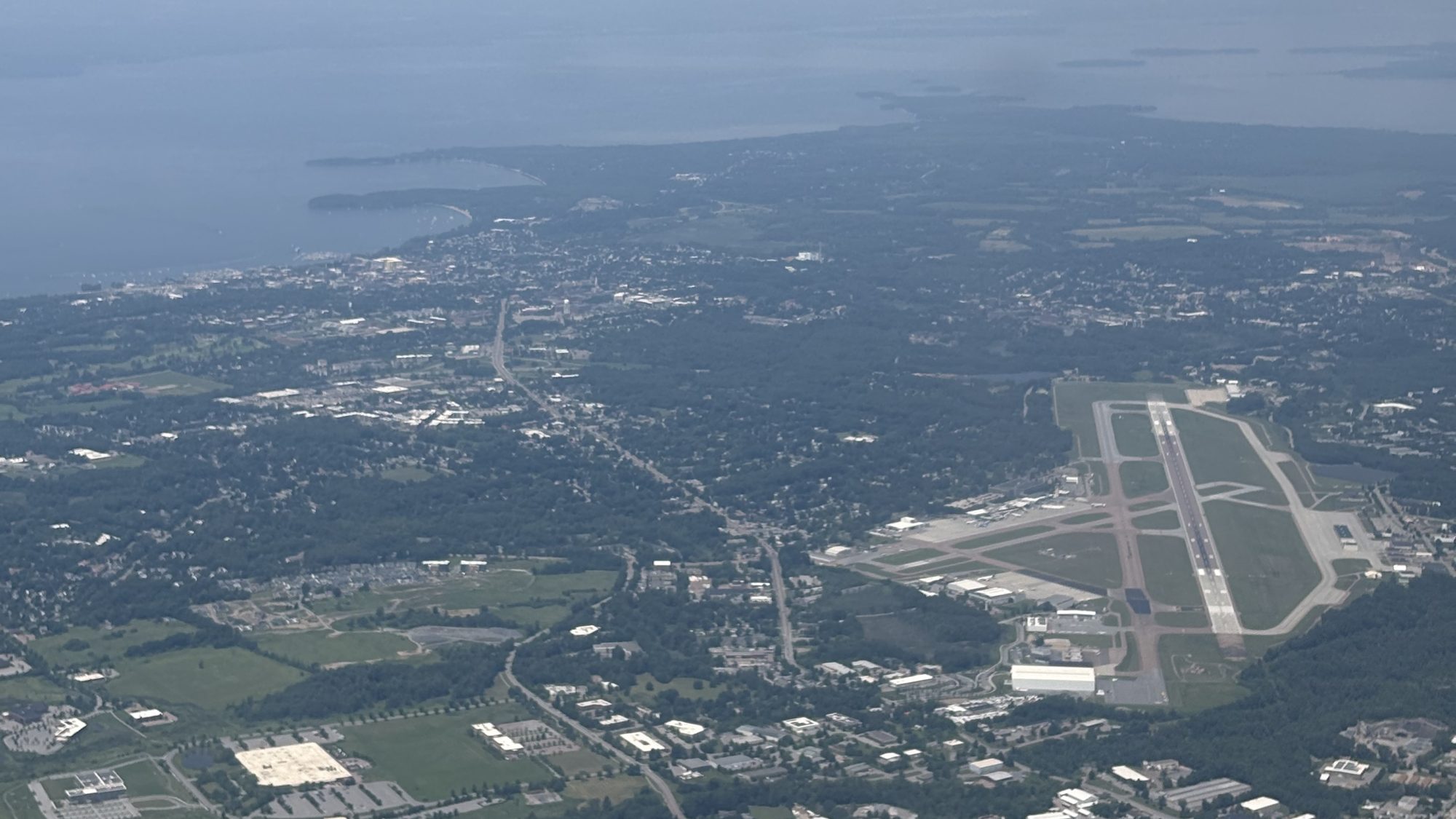 Aerial view of Vermont from the cockpit